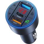 Diva FM трансмитер Diva BT1503, 87.5 MHz до 108.0 MHz, QC 3.0, 1x USB-C(PD), 2x USB-A, син (BT1503)