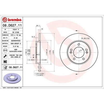 Brzdový kotúč BREMBO 08.D627.11