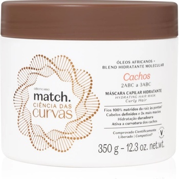 oBoticário Match. Science of Curves хидратираща маска за чуплива и къдрава коса 350ml