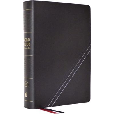 KJV, Word Study Reference Bible, Bonded Leather, Black, Red Letter, Thumb Indexed, Comfort Print - Nelson, Thomas