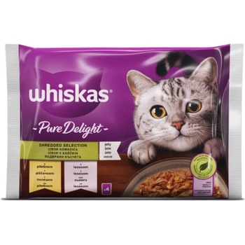 Whiskas Пауч Pure Delight Микс Меню - С пилешко и сьомга 4бр. х85гр