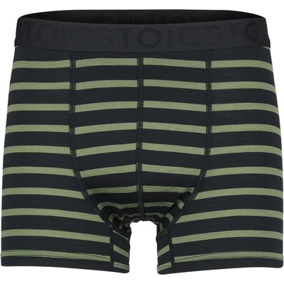 Stoic Мъжко мериносово термобельо Stoic Merino150 AlsenSt. Boxer Merino base layer - Black / Moss Green / Striped - размер 4XL (015-1638-1117)