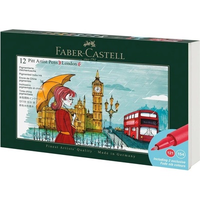 Faber-Castell Маркер Pitt Artist - London, 12 броя (1010160481)
