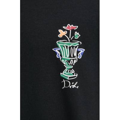 Drôle de Monsieur Памучна тениска Drôle de Monsieur Le T-Shirt Vase в черно с принт F-TS225-CO002-BL (F.TS225.CO002.BL)