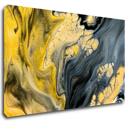 Impresi Obraz Abstraktní žluto šedý - 50 x 30 cm