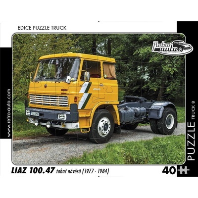 Retro cars - Puzzle TRUCK Liaz 100.47 tahač návesov (1977-1984) - 40 - 99 piese