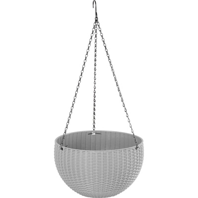 Květináč Strend Pro Modern visací tmavě šedá 26x16cm řetěz