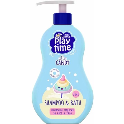 Baby Crema Измиващ гел 2 в 1 Baby Crema Play Time - Candy, 400 ml