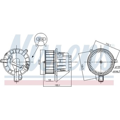 Vnitřní ventilátor NISSENS 87546