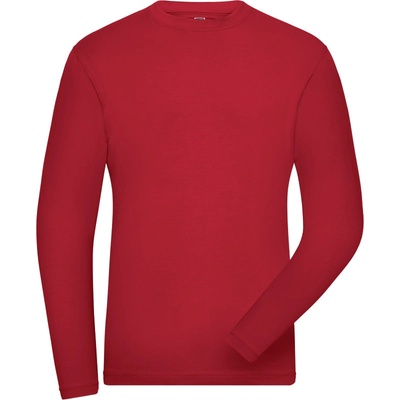 James & Nicholson tričko JN 1804 Solid elastické pánské Červená