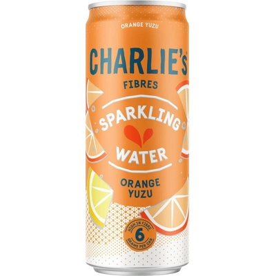 Charlie's Fibres sycená pitná voda s příchutí pomeranče a Yuzu s vlákninou 330 ml