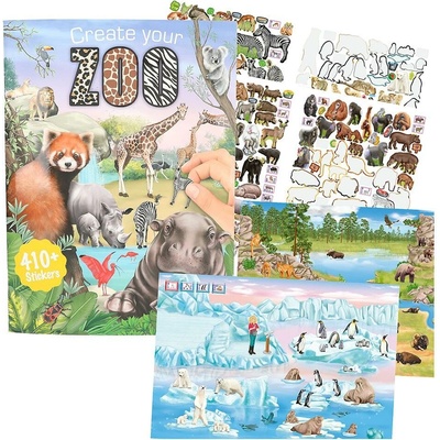 Trends kreativní sešit se samolepkami vytvoř si své ZOO 410 samolepek