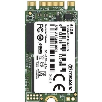 Transcend 64GB, SSD, SATAIII, MLC, TS64GMTS400