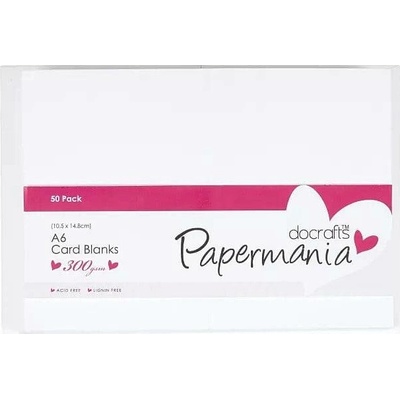Přání a obálky A6 PAPERMANIA 50ks/ bílé