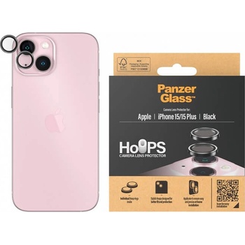 Panzer Протектор за Камерата на iPhone 15 Plus, PANZERGlass PicturePerfect Ring, Черен (5711724011382)