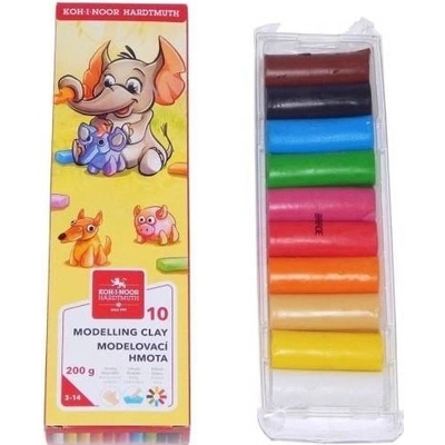 KOH-I-NOOR Plastelína 131710 200 g 10 barev motýl – Zboží Mobilmania