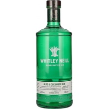 Whitley Neill Aloe & Cucumber gin 43% 0,7 l (čistá fľaša)