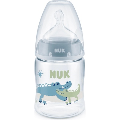 Nuk Шише със силиконов биберон Nuk - First Choice, TC, 150 ml, Синьо (10743875-Син)