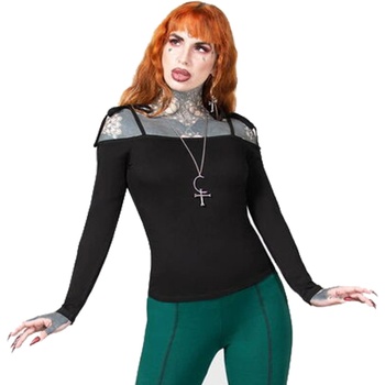 Image 1 of KILLSTAR дамска тениска (топ) KILLSTAR -Withering Wench - Черен - KSRA009129