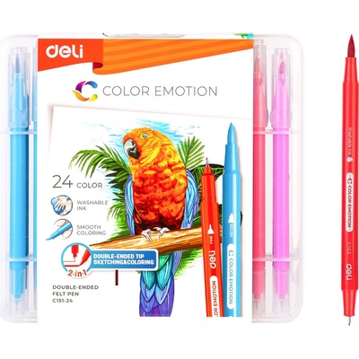 Deli oboustranné Color Emotion 24 barev EC151-24