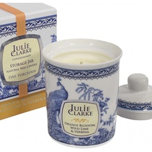 Julie Clarke Candlemaker Blue Peacock Pomerančový květ Limetka a Verbana 150 g