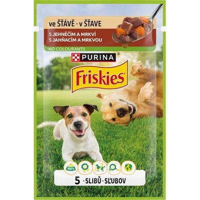 Friskies Adult jehněčí s mrkví ve šťávě 85 g