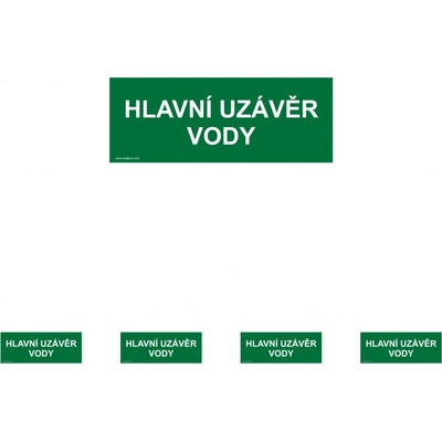 Walteco Hlavní uzávěr vody, 210x80mm, samolepka Množství: 5 ks , 20080BP1