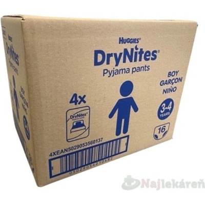 DryNites natah.kalh.chlapci 3-4roky/12-21kg/4x16ks