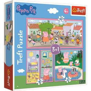 Trefl Пъзел Trefl 4 в 1 - Прасенцето Пепа (93108) - baby