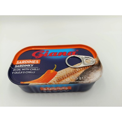Giana Sardinky v slnečnicovom oleji s chilli 125 g