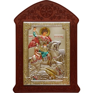  Свети Георги с mdf дърворезба (is31190-d)