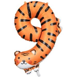 Party Deco Фолиев Балон Номер 9 - Тигър, 64х87 см (fb163-9)