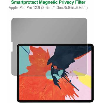 4smarts Smart Protect Magnetic Privacy Filter - магнитно защитно покритие с определен ъгъл на виждане за дисплея на iPad Pro 12.9 M2 (2022) iPad Pro 12.9 M1 (2021), iPad Pro 12.9 (2020), iPad Pro 12.9