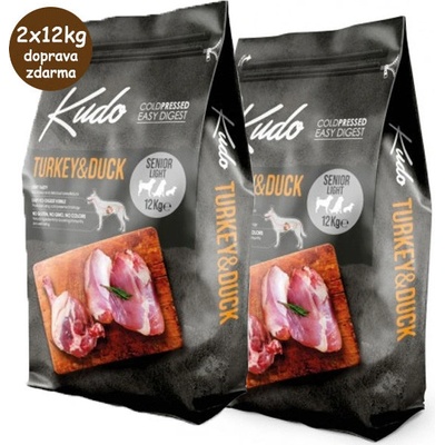 Kudo Dog LG Senior&Light All Size Turkey & Duck 2 x 12 kg