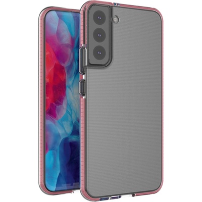 HQWear Кейс Spring Case с гел рамка за Samsung Galaxy S22 + (S22 Plus), Светлорозов (9145576244180)
