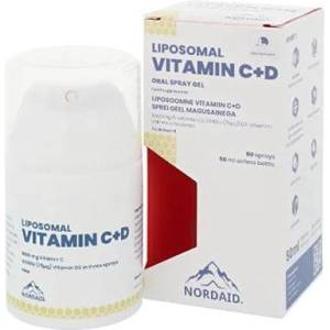 Nordaid Liposomal Vitamin C+D Орален спрей-гел, манго, 50 ml, Nordaid (010645 NRD)