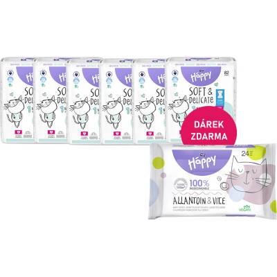 Bella Happy Soft & Delicate BigPack 1 2-5kg 492 ks 6x82 ks