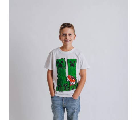 Tričko Minecraft Creeper White
