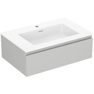 Mexen Orio шкаф за баня 70 см с мивка Otis, 1 чекмедже, сив мат/бял мат - 91A10-07023-1-BF62-W18M01 (91A10-07023-1-BF62-W18M01)