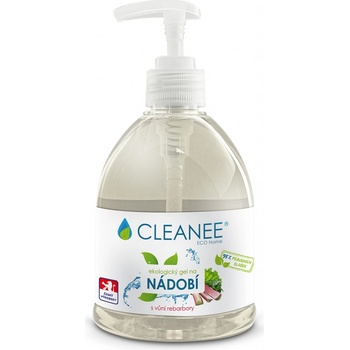 CLEANEE EKO gel na NÁDOBÍ s vůní rebarbory 500 ml s dávkovačem