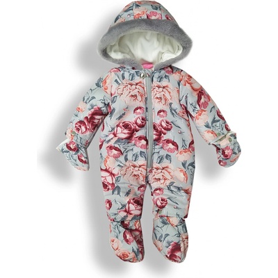 Cutey Couture Zimní kojenecká kombinéza pro miminka růže – Zboží Dáma