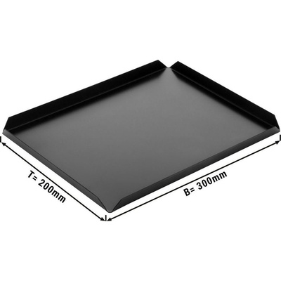 G.Gastro 5ks Cukrářský prezentační talíř/tác z hliníku 300x200x10 mm černý D11886486