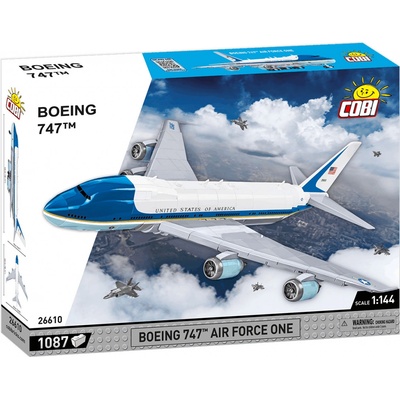 COBI 26610 Dopravní letadlo amerických prezidentů Boeing 747 Air Force One 1:144 – Zboží Dáma