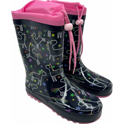 Fashion dívčí holínky 01 černé