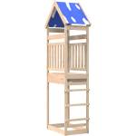 vidaXL Игрална кула Кафяво 52, 5 x 85 x 265 см Солидно борово дърво (3417184)