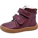 Protetika dívčí zimní boty Barefoot Deny vínová
