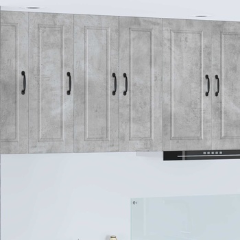 vidaXL Стенен шкаф PORTO 2 pcs Циментено сиво 30 x 31 x 80 см (885362)