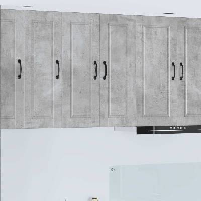vidaXL Стенен шкаф PORTO 2 pcs Циментено сиво 30 x 31 x 80 см (885362)