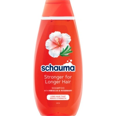 Schwarzkopf Schauma Stronger For Longer Hair posilující šampon pro dlouhé vlasy Hibiscus & Rosemary 400 ml