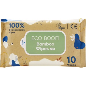 Eco Boom Бамбукови мокри кърпички Eco Boom - Joy, 16 х 20 cm, 10 броя (ECO BOOM) - baby